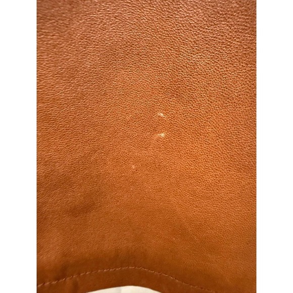 Francesco Savoia Brown Italian Leather Collared Jacket Front Zipper Size 54/44 - Picture 15 of 16